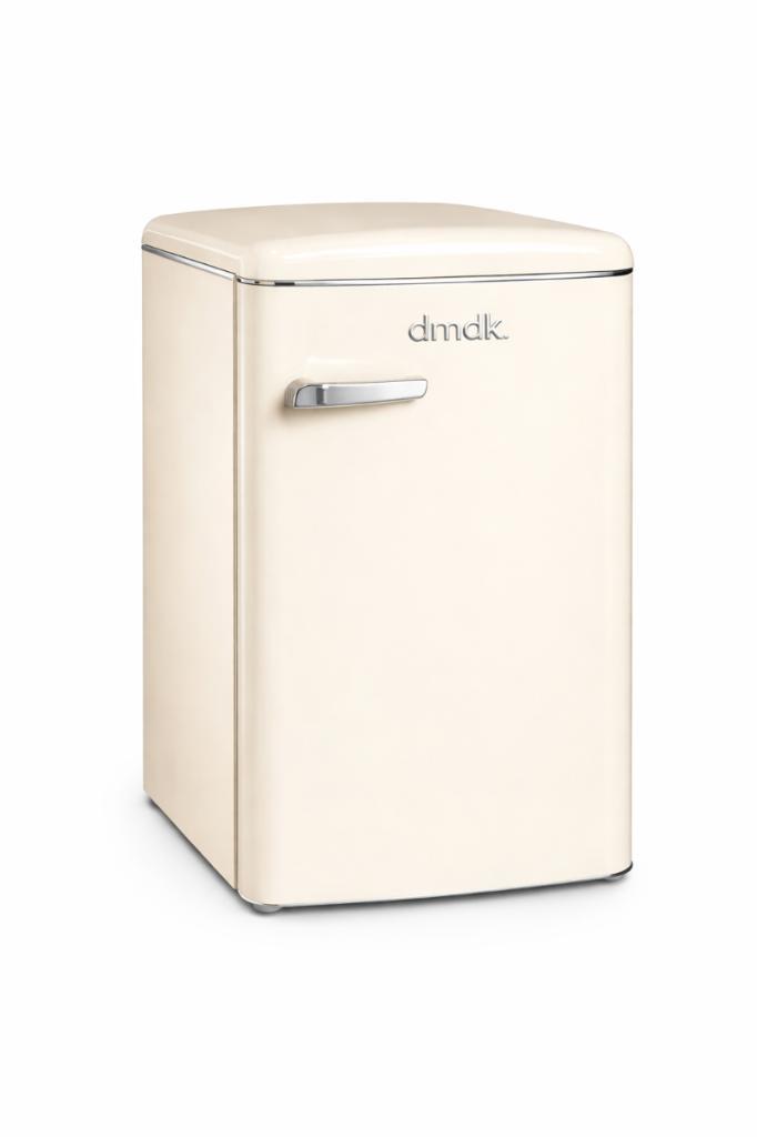 Dmdk DKC1 Tafelmodel Retro koelkast creme energiezuinig, Elektronische apparatuur, Koelkasten en IJskasten, Nieuw, Met vriesvak