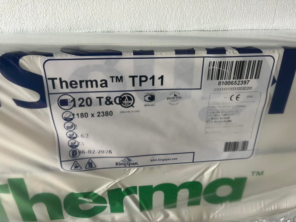 Pir sarking met onderdak 120 mm aan €23/m²(1200m² op stock), Doe-het-zelf en Bouw, Isolatie en Afdichting, 12 cm of meer, Nieuw