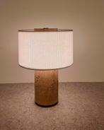 Luxe marmer/natuursteen en linnen tafellamp., Neuf, Japandi, Moins de 50 cm, Enlèvement ou Envoi