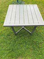 Lounge bijzettafel licht grijs, Tuin en Terras, Ophalen, Bijzettafel, Aluminium, Zo goed als nieuw