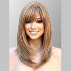 Pruik schouderlang steil haar model Lollipop blondmix F14/22, Envoi, Neuf