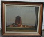 OLIE OP DOEK PIET LIPPENS SCHILDERIJ LANDSCHAP GETEKEND, Antiek en Kunst, Kunst | Schilderijen | Modern, Ophalen of Verzenden