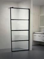 Douchewand met Zwart Aluminium Profiel, Ophalen, Nieuw, Glas, Douche