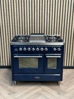 Luxe Boretti Majestic Blauw 100cm Gas Dubbele Oven, Ophalen of Verzenden, 60 cm of meer, Gas, 5 kookzones of meer