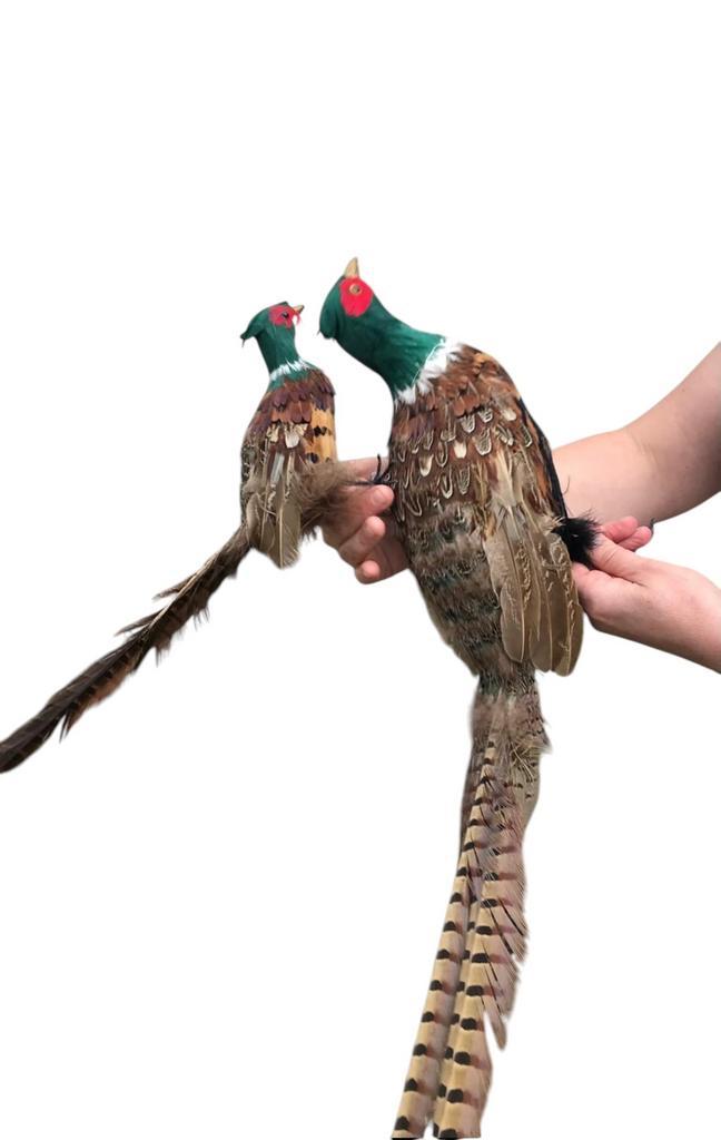 Koppel prachtige handgemaakte Fazanten (35€/2 samen !), Antiek en Kunst, Curiosa en Brocante, Ophalen of Verzenden