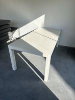 Strakke moderne witte eettafel., Huis en Inrichting, Tafels | Eettafels, Ophalen, 50 tot 100 cm, Zo goed als nieuw, Vijf personen of meer