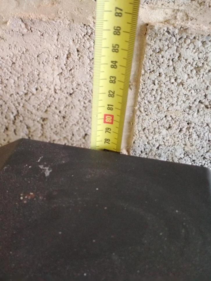 Houtkachel (plaatwerk) met vuurvaste stenen met buizen, Doe-het-zelf en Bouw, Verwarming en Radiatoren, Zo goed als nieuw, Kachel