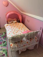 Kinderbed Meegroei 130/200 wit metaal, Sommier à lattes, 70 à 85 cm, Enlèvement, 180 cm ou plus