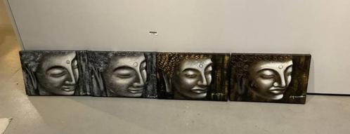 Canvas Painting Art - 4delig - gesigneerd L. Paramount, Antiek en Kunst, Kunst | Schilderijen | Klassiek, Ophalen