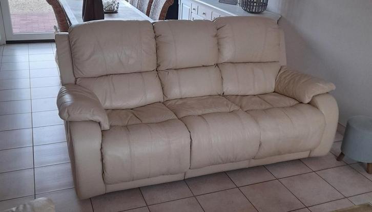 Lederen salon met relaxen, Maison & Meubles, Canapés | Salons, Enlèvement