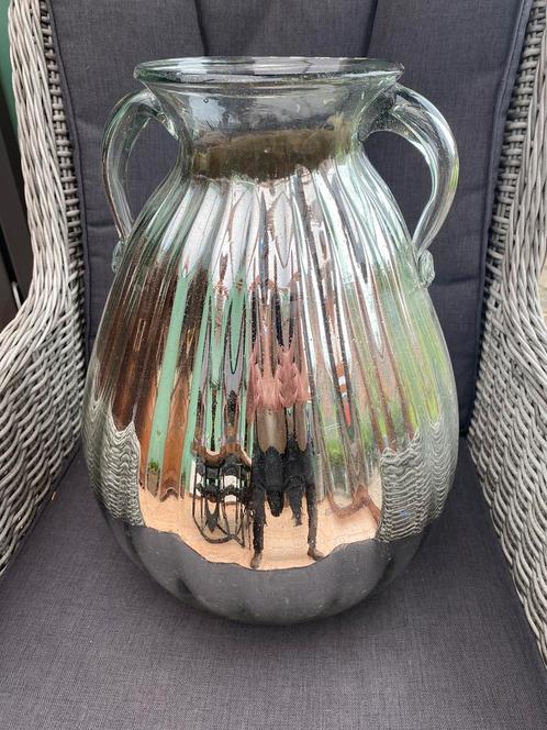 Ancien grand pot en verre argenté, Antiquités & Art, Antiquités | Vases