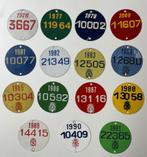 Kanoplaat bootplaat Fietsplaten Taksplaten nummerplaten, Ophalen of Verzenden