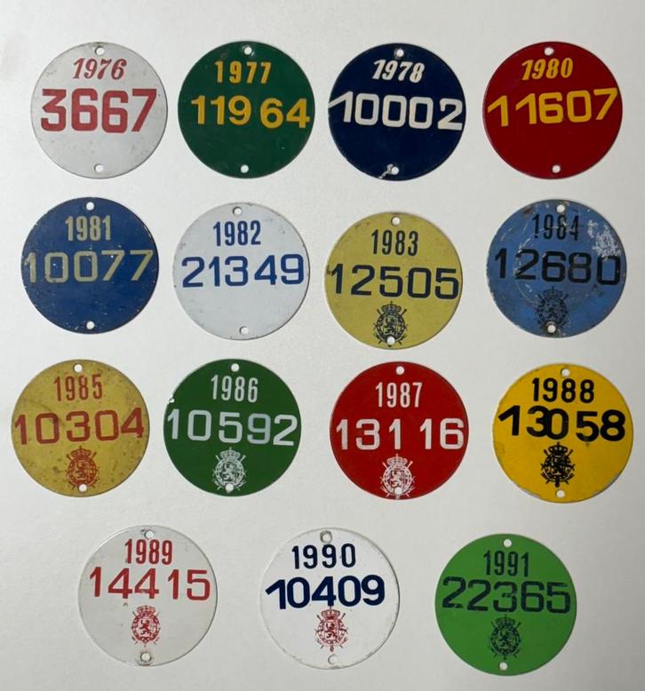 Kanoplaat bootplaat Fietsplaten Taksplaten nummerplaten, Antiek en Kunst, Curiosa en Brocante, Ophalen of Verzenden