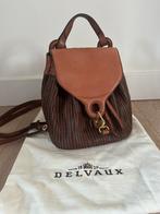 Delvaux cognac toile de cuire rosé pm backpack, Handtassen en Accessoires, Ophalen, Zo goed als nieuw