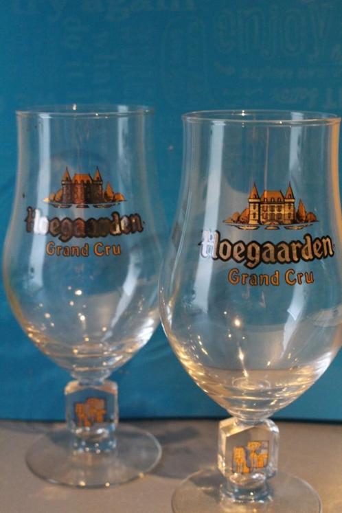 Hoegaarden Grand cru glas 2 stuks, Verzamelen, Biermerken, Zo goed als nieuw, Glas of Glazen, Ophalen of Verzenden