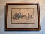 ingekleurde litho ' UNE SCENE DE CARNAVAL ' 19e eeuw, Antiek en Kunst, Kunst | Litho's en Zeefdrukken, Ophalen of Verzenden