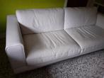 FAUTEUIL 3 PLACES CUIR BLANC EN BEL ETAT, Enlèvement, Utilisé, Cuir