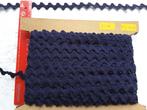 18 mm zigzag serpentijnlint marineblauw katoen GS1826, Ophalen of Verzenden, Nieuw