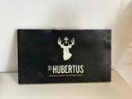 Houten St Hubertus bierbord - decoratie / abdijbier, Ophalen