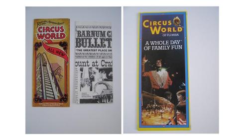 Circus World Orlando Floride / Barnum & Bailey : 3 brochures, Collections, Collections Autre, Comme neuf, Enlèvement ou Envoi