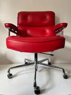Vitra Eames Time Life Lobby Chair ES104 rood leer ALS NIEUW, Chaise de bureau, Enlèvement, Rouge