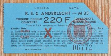 Oud voetbalticket Anderlecht - Club Brugge 1980 ticket foot beschikbaar voor biedingen