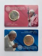 2x Coincard Vaticaan 2023 (50 cent + 1 euro), Postzegels en Munten, Munten | Europa | Euromunten, Ophalen of Verzenden, Vaticaanstad