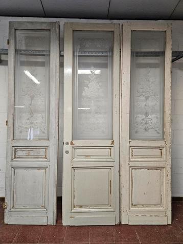 Porte ancienne à 3 tours, Enlèvement, Utilisé, Verre