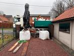 Transport diensten - vrachtwagen met laadkraan en container, Ophalen