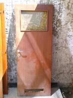 binnendeur hout met decoratief glas - gratis, Ophalen, Gebruikt, Glas, Binnendeur