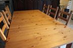 eettafel met 6 stoelen., Huis en Inrichting, Tafels | Eettafels, Ophalen, Gebruikt, 50 tot 100 cm, Vijf personen of meer