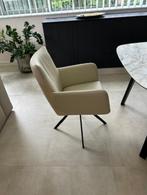 6 witlederen draaibare eetkamerstoelen, Huis en Inrichting, Stoelen, Ophalen, Wit, Leer, Zo goed als nieuw