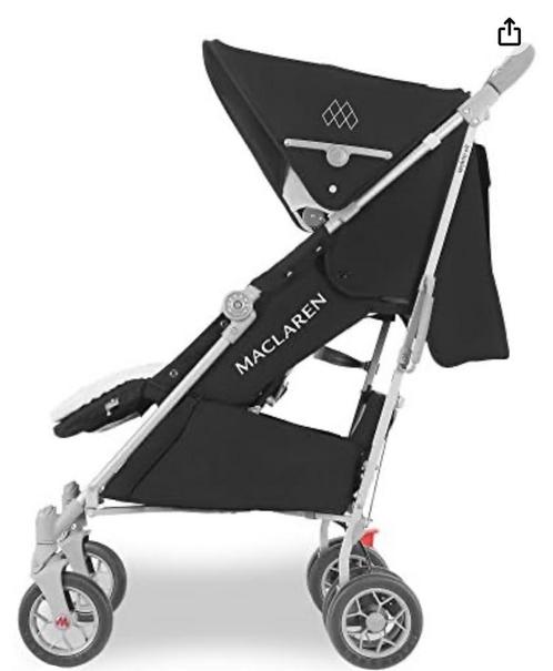 Poussette Techno XLR + nacelle + maxi cosy, Enfants & Bébés, Buggys, Utilisé, Maclaren, Protection de pluie, Dossier réglable