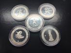 5 pieces argent Espagne JO 1992, Postzegels en Munten, Munten | Europa | Euromunten, Ophalen of Verzenden, Spanje, Zilver