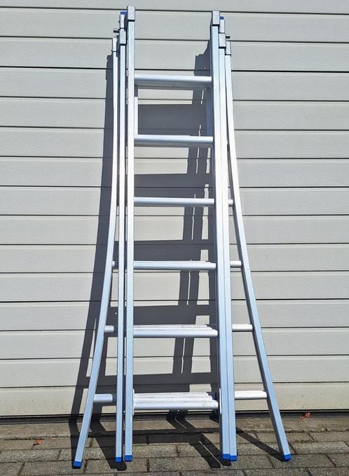 Schuifladder, Doe-het-zelf en Bouw, Ladders en Trappen, Zo goed als nieuw, Ladder, 2 tot 4 meter, Opvouwbaar of Inschuifbaar, Ophalen