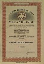 Ateliers Mecaniques du Congo - Léopoldville - 1951 - action, Postzegels en Munten, Aandelen en Waardepapieren, Ophalen of Verzenden