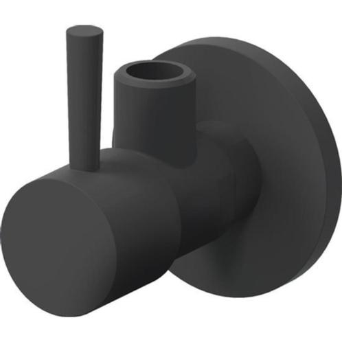 CLOU hoekstopkraan type 1 rond mat zwart (3x), Doe-het-zelf en Bouw, Sanitair, Nieuw, Ophalen of Verzenden