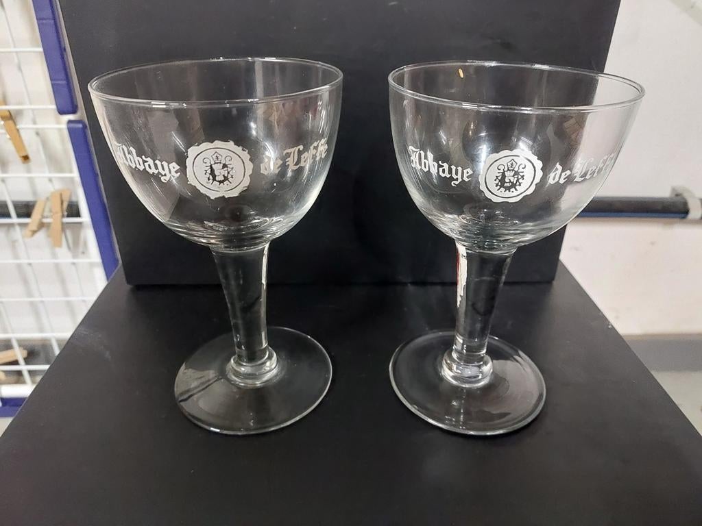 Oude leffe bierglazen, Ophalen of Verzenden, Zo goed als nieuw, Bierglas