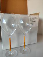 Veuve Clicquot, 6 verres, tige jaune, neufs dans la boîte !, Collections, Vins, Pleine, France, Champagne, Enlèvement ou Envoi