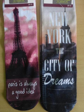 8 paires de chaussettes tubes 5 new york+3 Paris is always