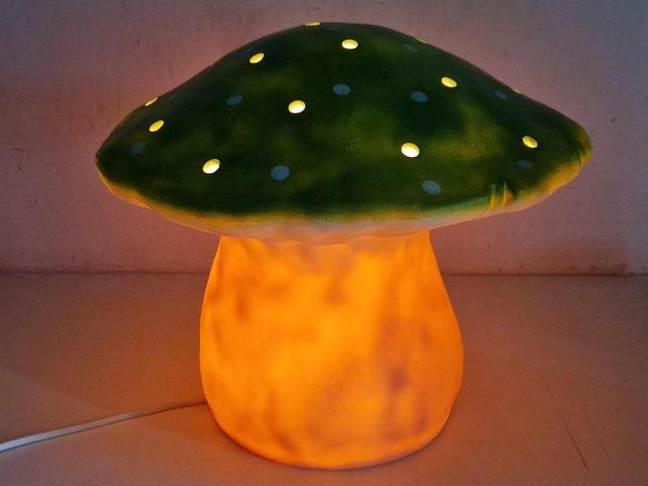 Heico groene  paddenstoel lamp , kinderlamp ,  kinderkamer, Antiek en Kunst, Antiek | Verlichting, Ophalen of Verzenden