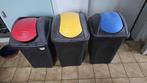 3 Vuilbakken 60L, Huis en Inrichting, 40 liter of meer, Ophalen, Zo goed als nieuw, Kunststof