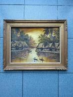schilderij in kader uit Thailand, Ophalen, Zo goed als nieuw, Schilderij, Minder dan 50 cm