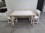 kindertafel met twee stoelen en 2 opbergbakken, Kinderen en Baby's, Kinderkamer | Tafels en Stoelen, Ophalen, Gebruikt, Tafel(s) en Stoel(en)