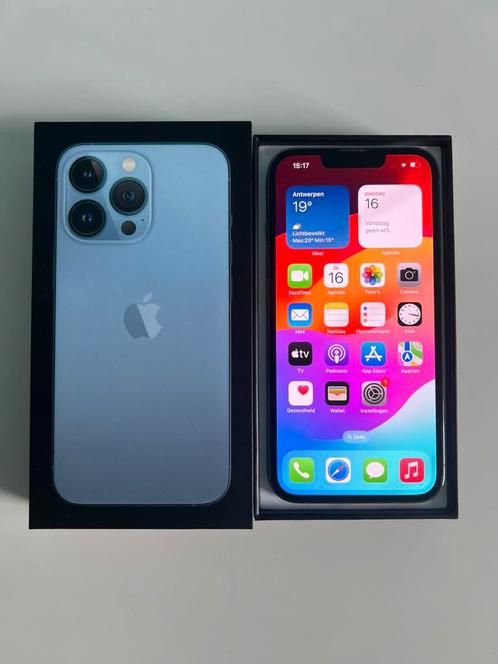 iPhone 13 Pro 128GB | Sierra Blue | Batterij 85% | Incl Doos, Telecommunicatie, Mobiele telefoons | Apple iPhone, Zo goed als nieuw