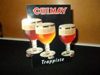 Trappist CHIMAY - oude reclame tafelstaander in pvc - 90's, Verzamelen, Biermerken, Ophalen of Verzenden, Zo goed als nieuw, Glas of Glazen