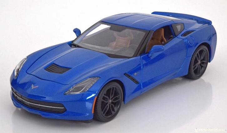 1:18 Maisto 31677B Corvette Stingray Z51 2014 Met.blue, Hobby & Loisirs créatifs, Voitures miniatures | 1:18, Neuf, Voiture, Maisto