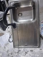 Te koop: RVS spoelbak met moderne kraan!, Huis en Inrichting, Keuken | Keukenelementen, Ophalen, Zo goed als nieuw