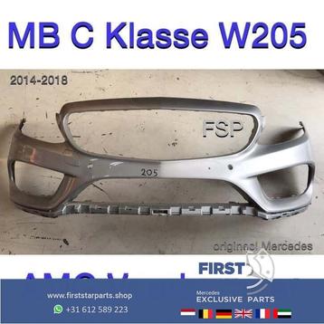 W205 C43 AMG Voorbumper Mercedes C Klasse 2014-2018 grijs MB beschikbaar voor biedingen