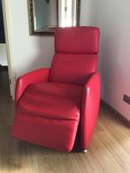 Leren relax zetel, Huis en Inrichting, Fauteuils, Ophalen, Zo goed als nieuw, Leer, Relax